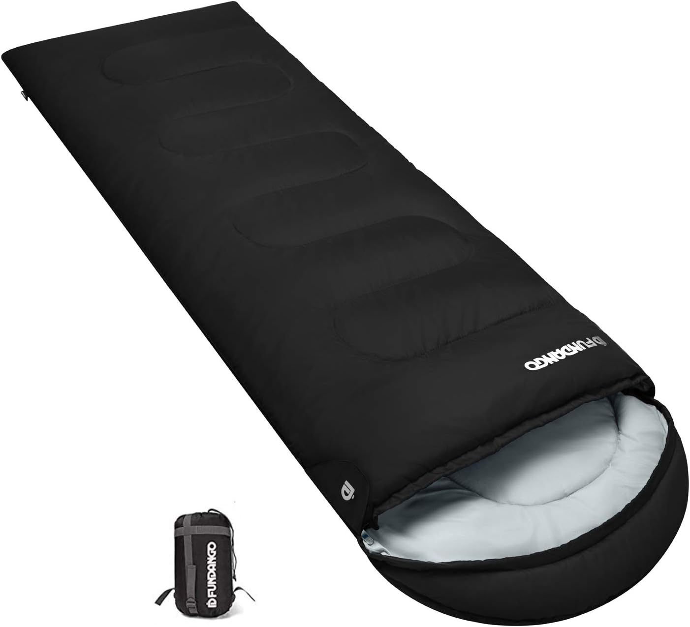 FUNDANGO 34 Season Compact Warm Sleeping Bags with Hood for Outdoor