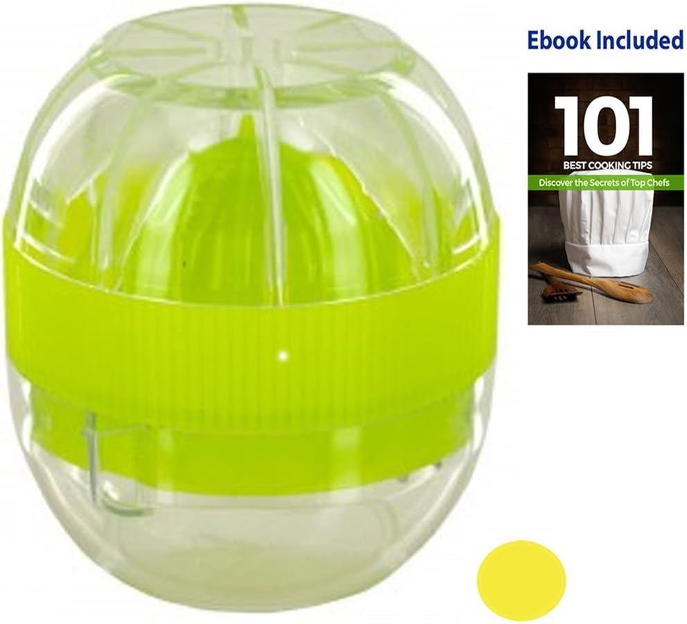 Nvoleo Best Lemon and Lime Juicer with Manual Press Squeezer (1 Ebook Included), Assorted Colors