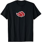 Naruto Shippuden Akatsuki Red Cloud Symbol Centered Anime T-Shirt