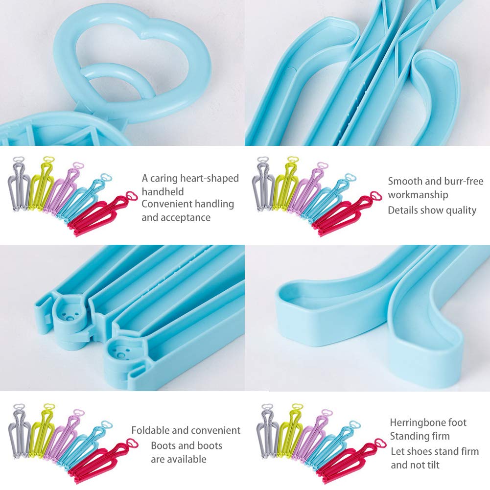 MCpinky 6 PCS Adjustable Plastic Long Boots Shaper Stretcher Shoes Supporter Stand Holder Hanger High Shoes Clip （Random Colors）