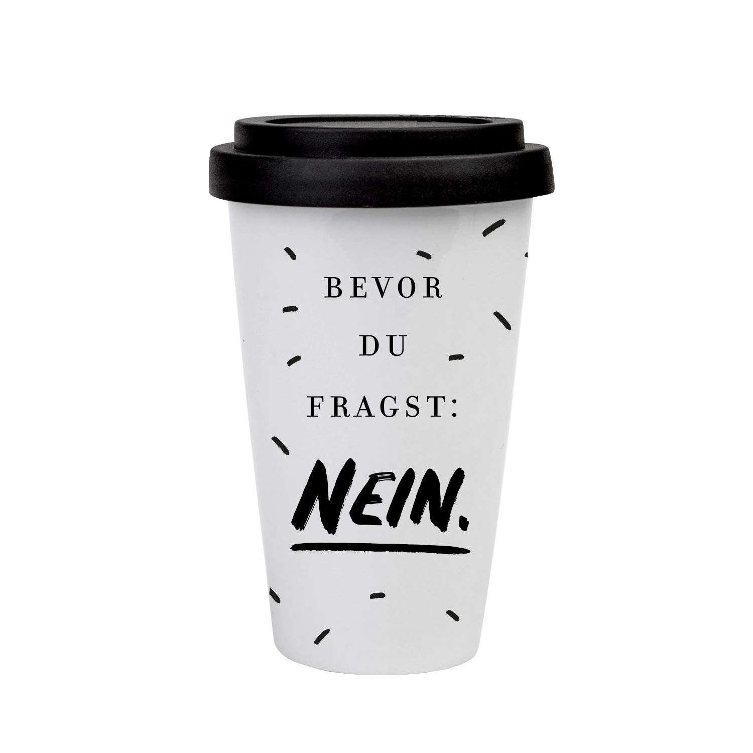 VISUAL STATEMENTS® hochwertige toGo Kaffee mit Spruch/Verschiedene