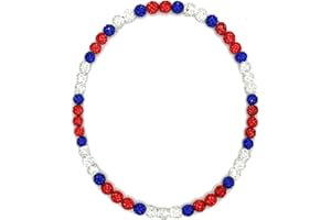 NEXIULT Baseball Bead Necklace for Men, 16/18/20" Ice Necklace Cool Gifts, Rhinestone Bling Inspired Sports Jewelry Gift