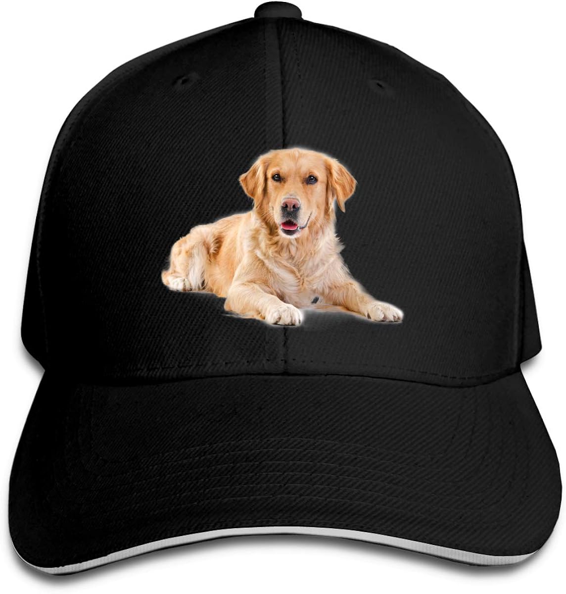 A Young Golden Retriever Adjustable Baseball Cap Dad Hat Funny Print
