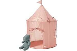 3 Sprouts Kids Play Tent - Sustainable Recycled Fabric – Fun Spacious Childs Playhouse for Indoor Games for Boys & Girls - Durable Fort Pop Up House for Toddlers & Children Age 3-10 - Pink