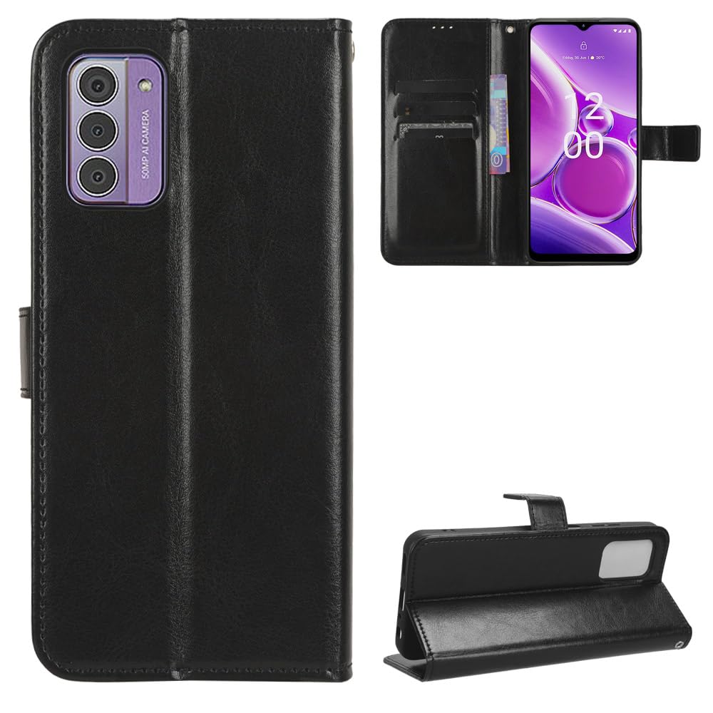 Nokia G42 5G Case [Wallet Case] [Kickstand] [Card Slots] [Magnetic Flip Cover] Compatible with Nokia G42 5G Smartphone(Black)