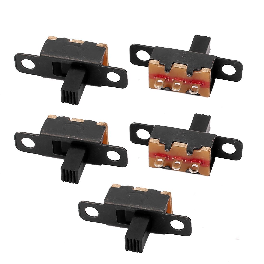 Sourcingmap 10Pcs 2 Position 3P SPDT Toggle Slide Switch On-Off PCB for DIY Making Model