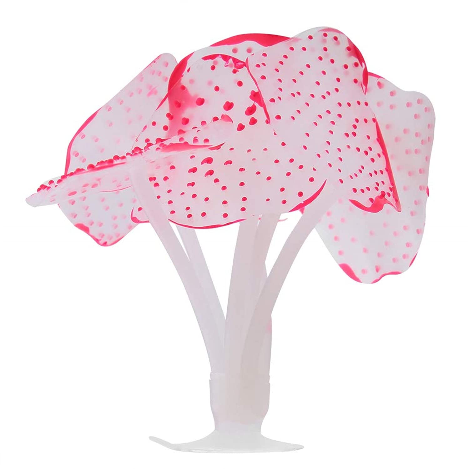 TOPINCN Artificial Coral Fish Aquarium Artificial Simulation Silicone Durable Tank Landscape Decoration Ornament (Red)