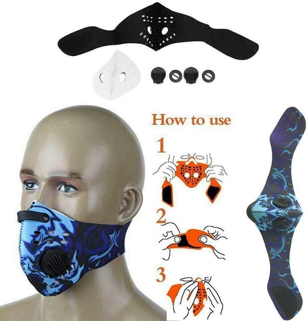 yerflew Durable Windproof Anti-Fog Breathable Activated Carbon Cycling Mask Masks & Shields