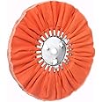 FANXIANG 10" Orange Airway Buffing Wheel, 5/8" Arbor Hole, 16 Ply/Medium Polishing for Angle Grinder, 1PC