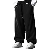 ZAFUL Baggy Sweatpants for Men Drawstring Elastic Waist Heavyweight Harem Joggers Athletic Pants with Pockets for Streetwear