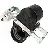 Medium Base E26 Double Light Fixture Socket,Phenolic Standard Base Twin Cluster Fixture Socket with 1/8 IP Bracket (1-Pack)