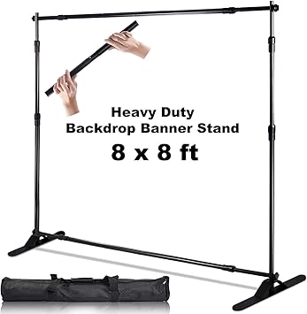 Amazon Com Aktop 8x8 Ft Heavy Duty Backdrop Banner Stand Kit
