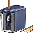 RIYO Pencil Sharpener, Heavy-Duty Helical Blade Auto Pencil Sharpener with Battery Operated for No.2(6-8mm) Pencils and Colored Pencils in School/Classroom/Office/Home(Not Included AC Adapter)