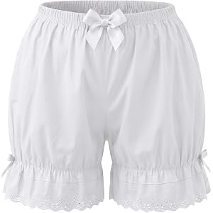 Bunnycool Victorian Cotton Bloomers Ruffled Lolita Bloomers Shorts Victorian Drawers Undergarments Kawaii Lace Shorts