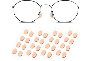 KECHIO 16 Pairs Eyeglass Nose Pads Foam Nose Cushion Anti Slip Adhesive Adjustable Nose Pads for Glasses Eyeglasses Stick on Plastic Frames Skin Color 1.5mm