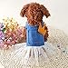 Dog Princess Apparel Clothes,Pet Bow Tutu Dress Skirt Costume (M, Blue)