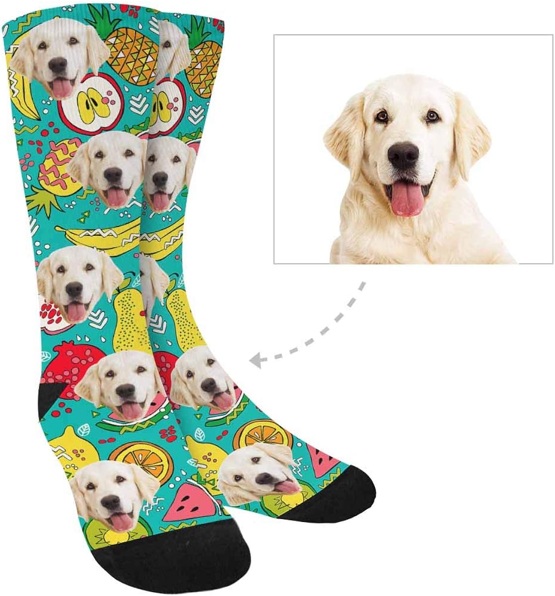custom dog print socks