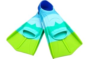 Fadgesy Swimming Training Fins,Comfortable Silicone Flippers for Swimming and Diving,Size Suitable Kids Girls Boys Adult