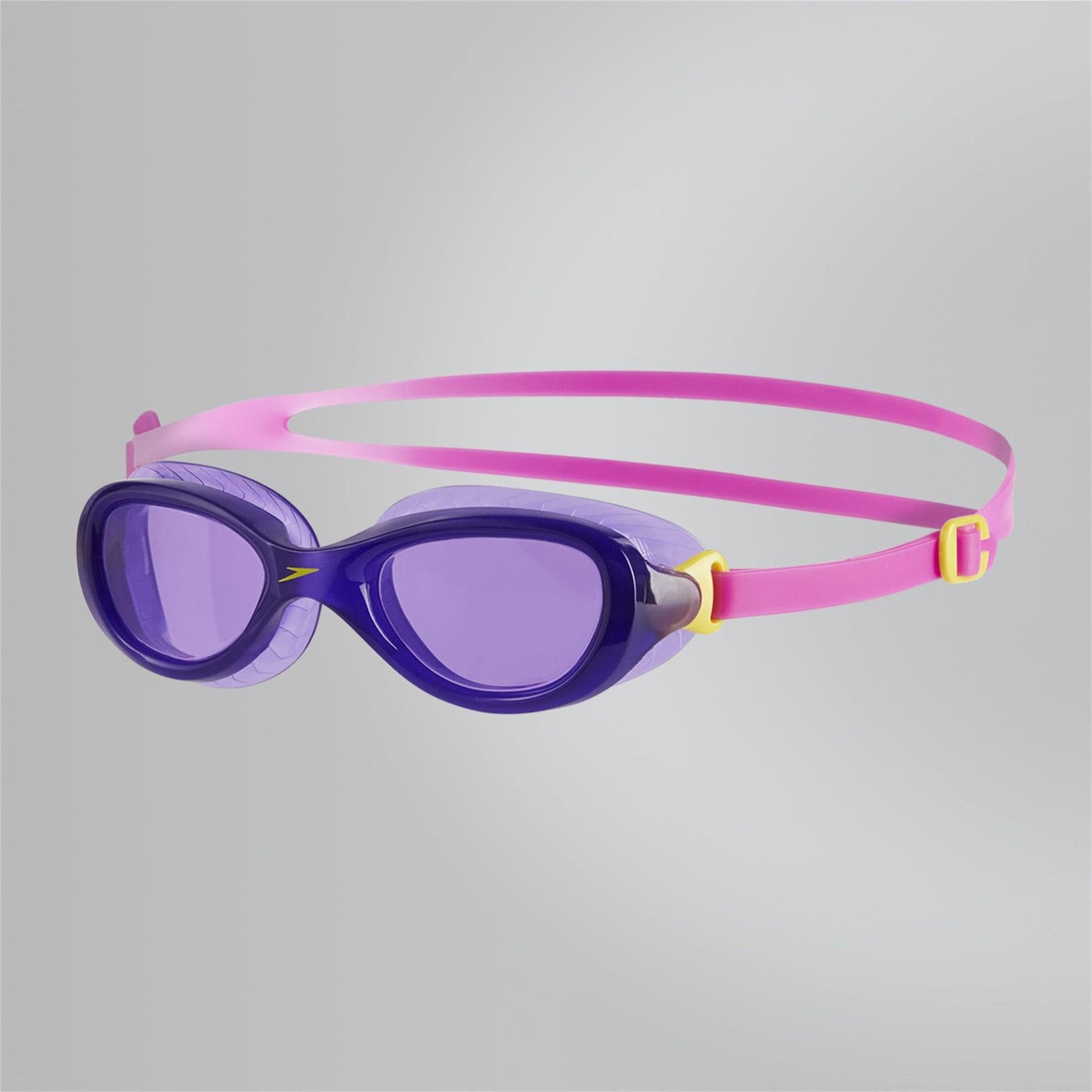 Speedo Unisex-Youth Futura Classic Swimming Goggles | Anti-fog | Anti-leak Goggles, Ecstatic/Violet, One Size