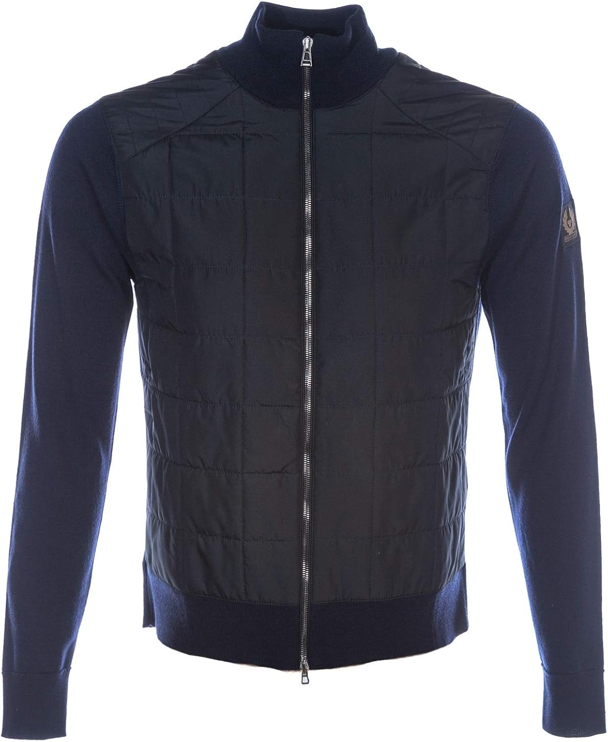 Belstaff Men's Quilted Front New Kelby Cardigan Navy Amazon.co.uk