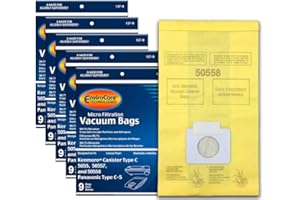 EnviroCare Replacement Vacuum Bags for Kenmore Canister Type C or Q 50555, 50558, 50557 and Panasonic Type C-5 45 pack