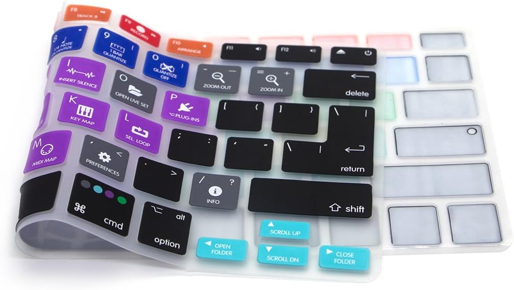 MMDW Ableton Live Shortcuts Keyboard Skin Hot Keys Keyboard Cover for MacBook Pro 13" 15" 17"(with or w/out Retina Display) Silicone Skin for MacBook Old Air 13" - Image 4
