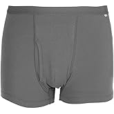 Incontinence Underwear for Men, Reusable Washable Urinary Incontinence Briefs for Prostate Surgical, Cotton Breathable Maximum Absorbency Incontinence Underwear (Gray)(L)