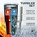 MalloMe Tumbler 30 oz. Double Wall Stainless Steel Vacuum Insulated - Travel Mug [Crystal Clear Lid] Water Coffee Cup [Straw Included] For Home,Office,School - Works Great for Ice Drink, Hot Beverage