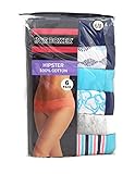 Joe Boxer Women's 6-Pack Mid Rise Hipster Panties