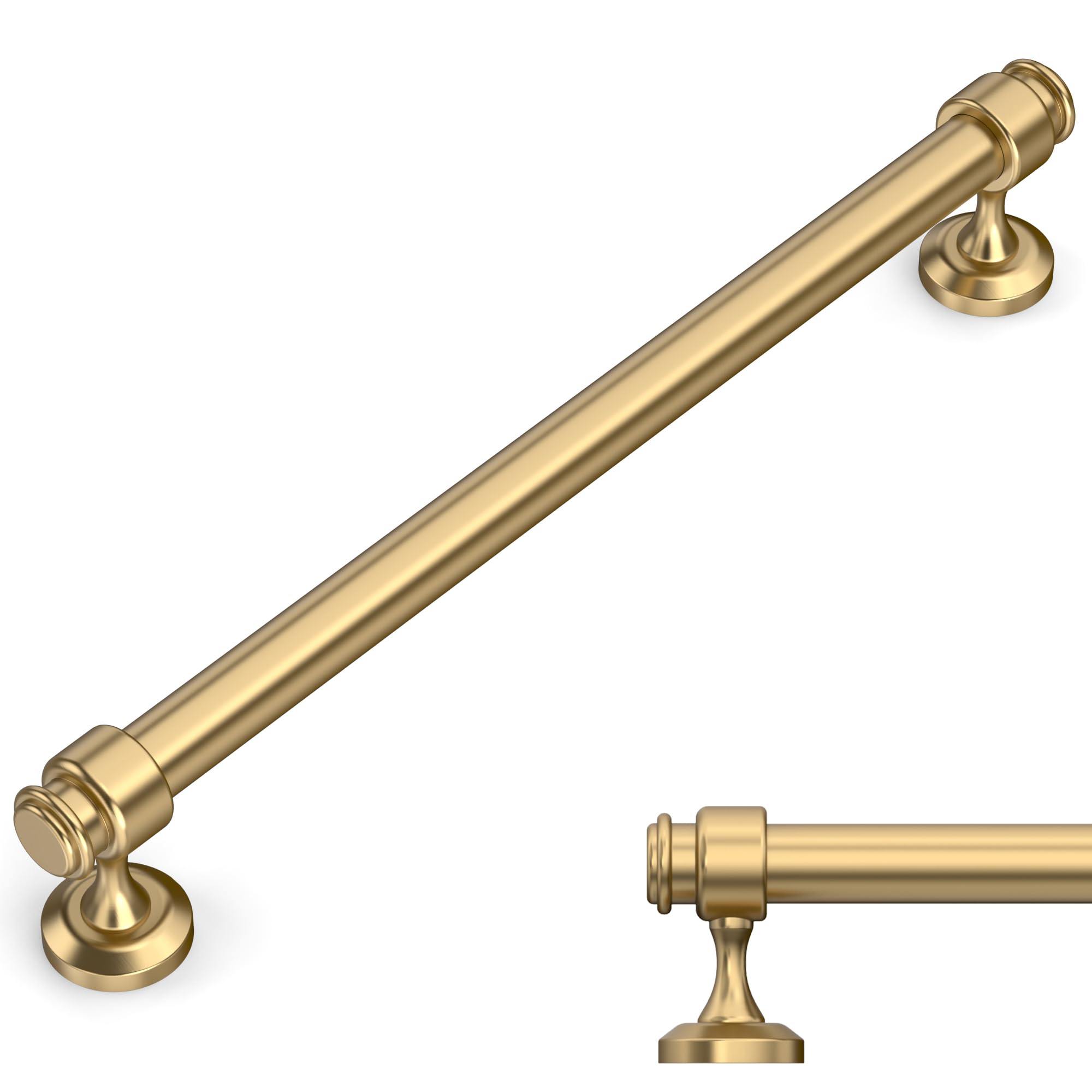 Photo 1 of Amerdeco 10 Pack Champagne Bronze Cabinet Pulls 7.5 Inch Hole Centers Cabinet Handles for Kitchen Cabinet Hardware, for Bathroom Drawer Handles IH0007