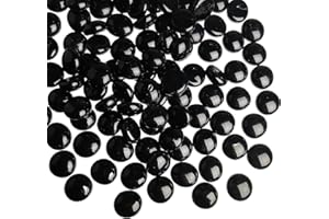 HappyFiller Black Flat Marbles Glass Gems Stones 1 LB for Bowl Vase Fillers,Crafts,Home Accents Decor,Table Scatter,Candle Holder Decoration,Aquarium Fish Tank Pebbles,Wedding or Party Centerpieces