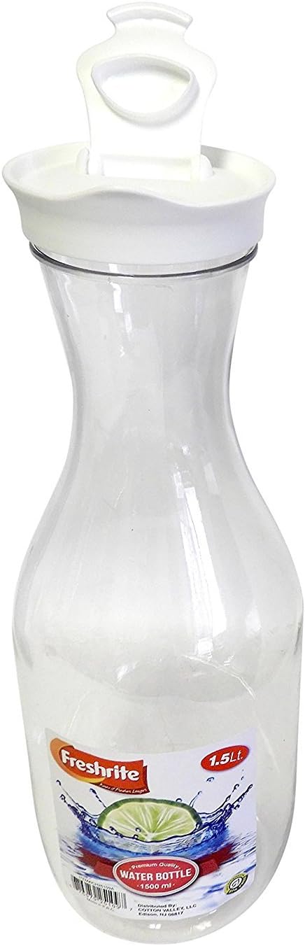 50 Ounce Premium Quality Water Bottle With Flip Top Lid Camping Poolside Beach BPA Free (1.5L)