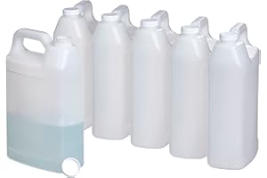 HE HUDSON EXCHANGE Hudson Exchange 1 Gallon F-Style Plastic Jug with Cap, HDPE, Natural, 6 Pack