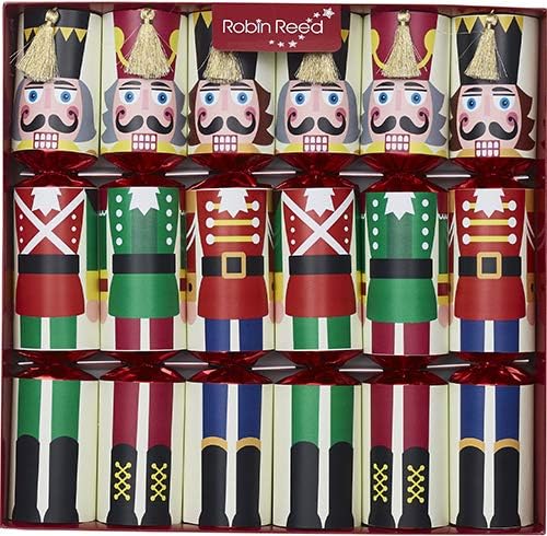 Nutcrackers - Robin Reed 6 x 13 inch Handmade English Christmas Table Decorations - Racing Game Nutcracker Game Inside