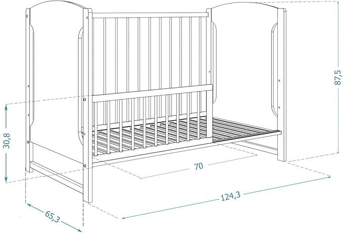 Lit Bebe Tola 1 60x1 Pin Livre Avec Le Sommier Bebe Puericulture Lits Bebe