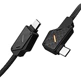 Aulumu M07 240W USB-C to USB-C Carbon Fiber Cable | USB 3.1 Gen2 10Gbps | 4K@60Hz Video Output Fast Charging | For iPhone 17/16/15 Pro Max, NVMe SSD, Galaxy S25/S24/S23 Ultra, MacBook Pro -Black 6.6FT