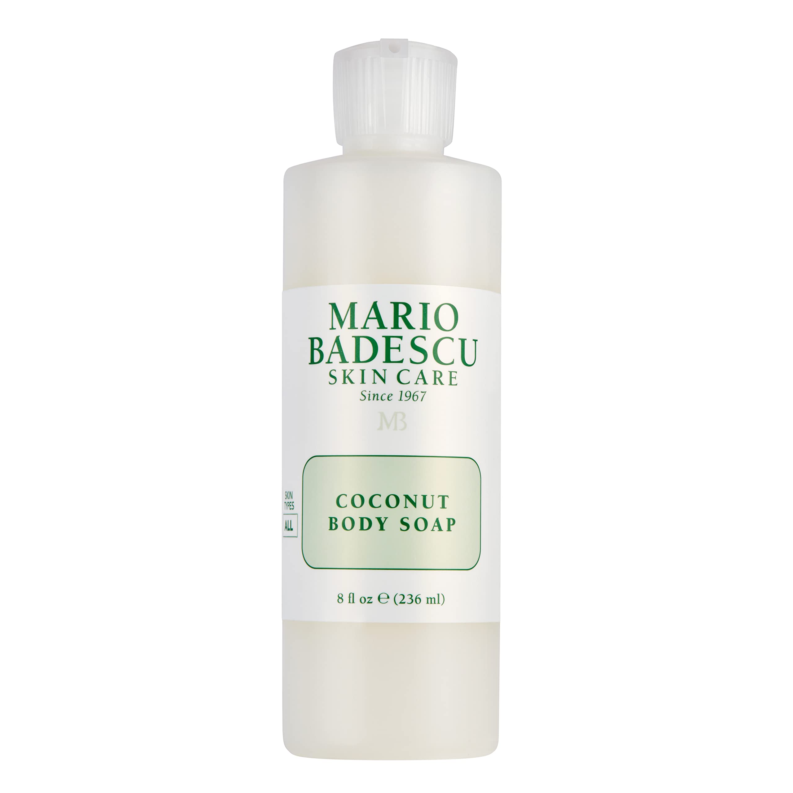 Mario Badescu Coconut Body Soap for All Skin Types | Moisturizing Shower Gel Body Wash for Women and Men That Cleanses Skin | Formulated with Coconut Fruit Extract & Jojoba Oil | 8 FL OZ