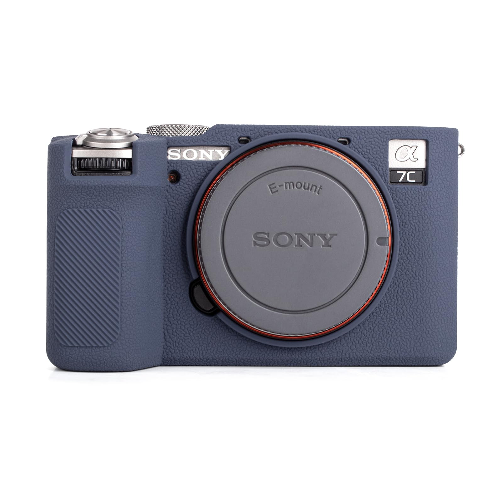 MUZIRI KINOKOO Silicone Case for Sony A7C II - Soft Rubber Protective Case - Blue