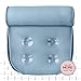 Blue Coast Collection–Bath Pillow for Tub with Konjac Sponge–Large Size for Bathtub, Hot Tub, Jacuzzi, and Home Spa–Non-Slip Luxury Support for Head, Neck, Back and Shoulders, 4 Strong Suction Cups