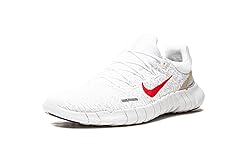 Nike Men's Free Run 5.0 Sneaker, White/Siren Red, 10