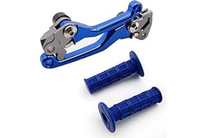 Krace CNC Motorcross Dirt Bike Pivot Brake Clutch Levers Set Fit For Yamaha YZ125/YZ250 2008-2014 w/ 7/8" 22mm Rubber Hand Gr