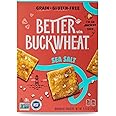 Better with Buckwheat Sea Salt Crackers, Complete Protein, Gluten-Free Crackers, Healthy Snack Crackers, Grain-Free, Non-GMO, Sugar-Free - Pair with Cheese, Hummus & Dips