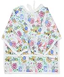 Waterproof long sleeved bib - lightweight bibs with sleeves with ties and feeding pocket, best for infant, smock, toddler, baby 6-24 months girl and boy (Rabbit)