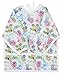 Waterproof long sleeved bib - lightweight bibs with sleeves with ties and feeding pocket, best for infant, smock, toddler, baby 6-24 months girl and boy (Rabbit)