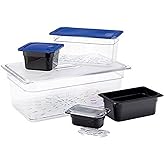 Carlisle FoodService Products Storplus Food Storage Container Food Pan, Chafing Pan for Catering, Buffets, Restaurants, Polycarbonate (Pc), 1/3 Size 6 Inches Deep, Clear, (Pack of 6)