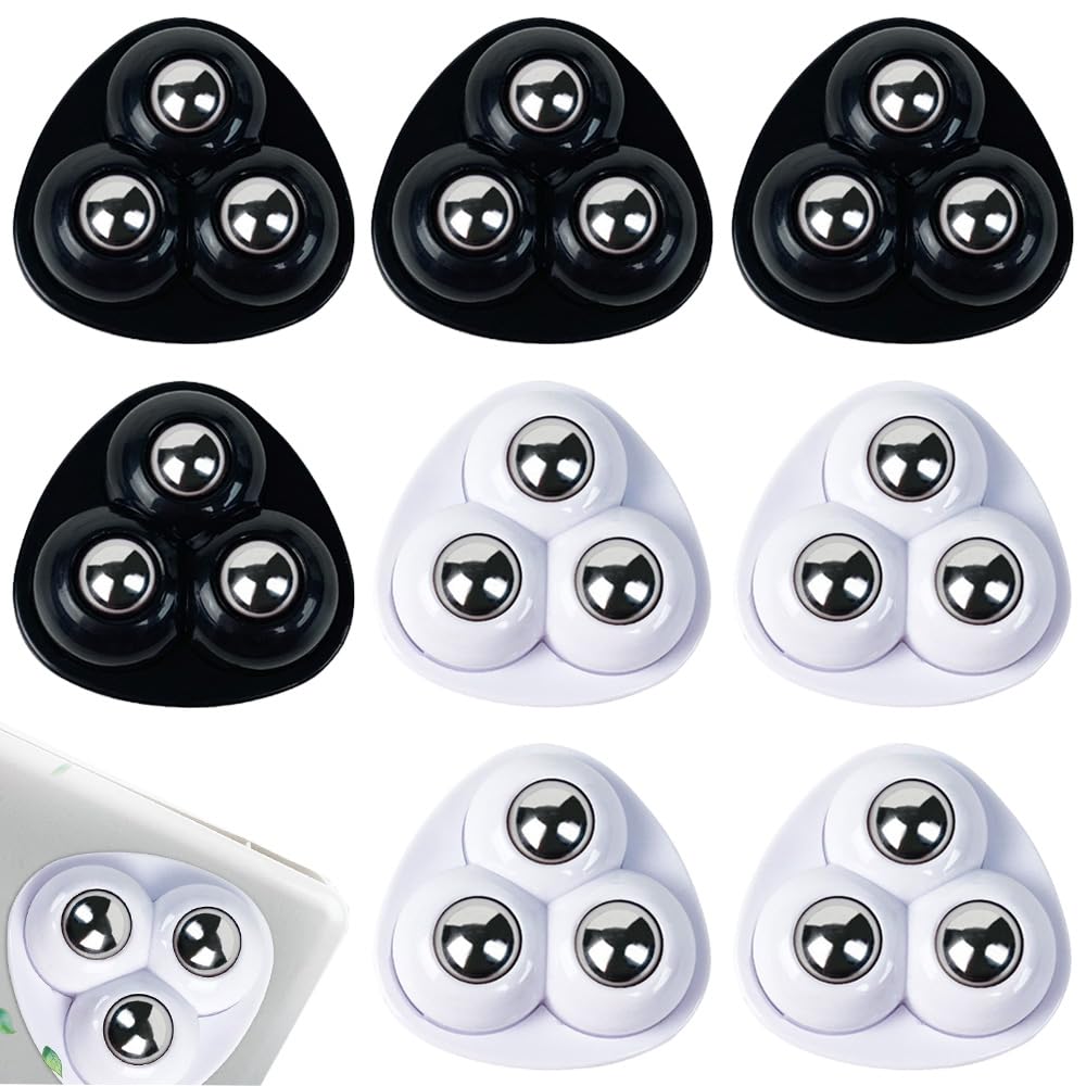 8 Pcs Small Appliance Rolls 360° Rotating Small Appliance Wheels Mini Caster Wheels 360° Rotation for Kitchen Appliance Furniture Trash Can Storage Box Coffee Maker