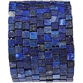 BEADIA Natural Lapis Lazuli Square Stone Beads 4x4mm 85pcs Cube Loose Semi Gemstone Beads for Jewelry Making Design