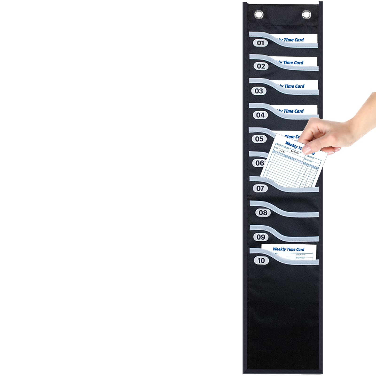 ALSLEA Oxford Time Card Rack 10 Slots Extra-Wide