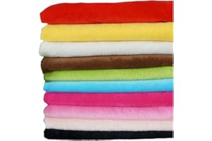 RayLineDo® 10PCS 50*50cm Solid Color Knitted Panne Velvet Fabric Anti Pill Fabric Patchwork Polyester Fleece Cloth for DIY Se