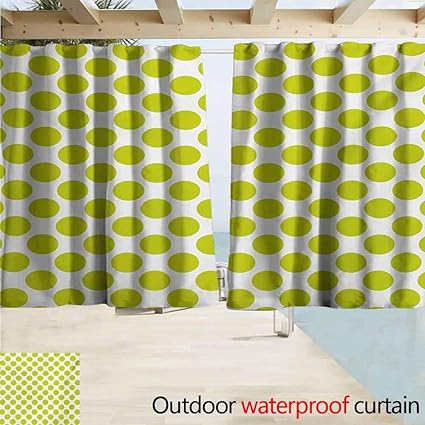 Amazon Com Andytours Indoor Outdoor Curtains Lime Green